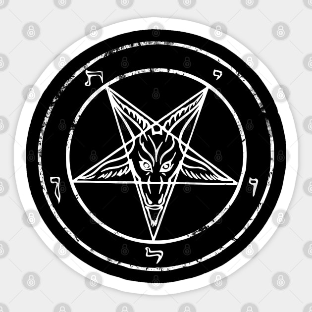 Satan Black Metal Pentagram Sticker by Scar